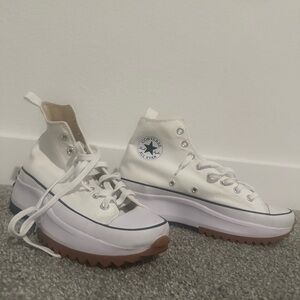 Converse White High-Top Platform Sneakers
